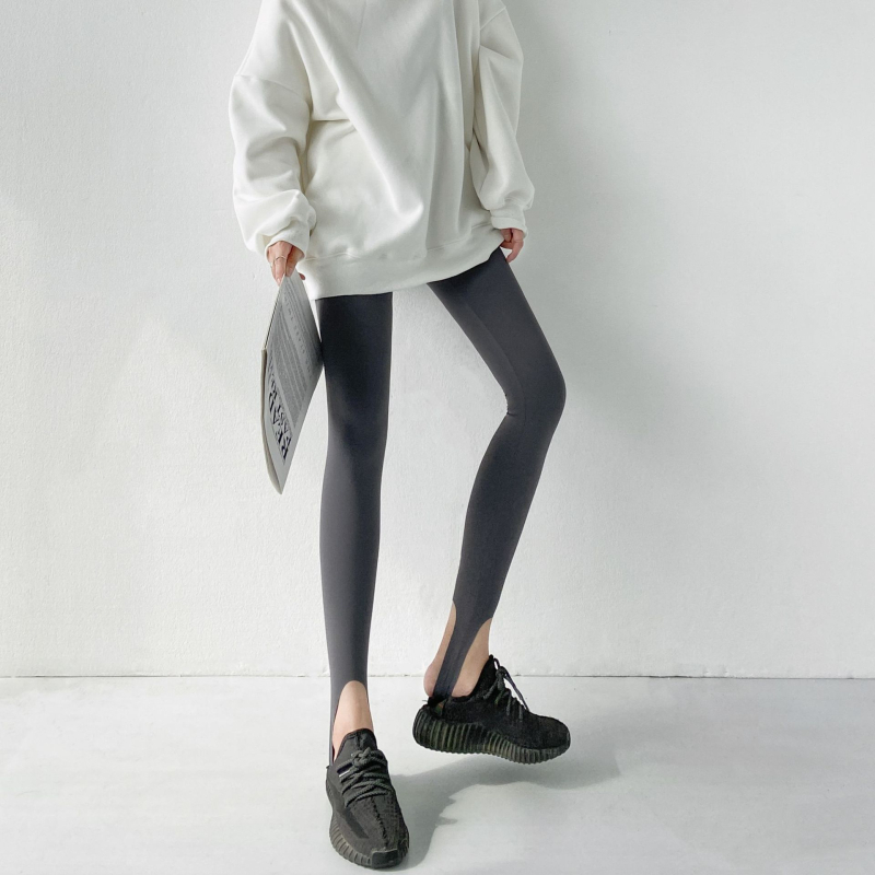Korejskog stila ženske leggings s visokim strukom, pogodne za nošenje izvana, jesen-zima, mršavljenje struka, uski kroj, za sport i jogu