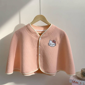 Motinystės apsiaudas žindymui, capės stiliaus, oro pluošto medžiaga, ilgos rankovės, 100% poliesteris, vidutinio svorio 161–180 g/m²