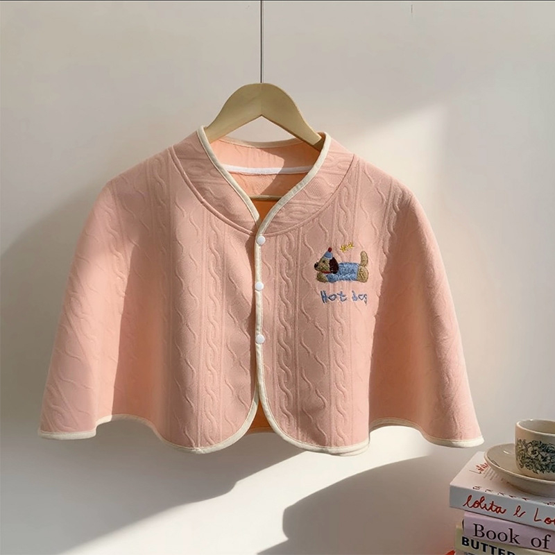 Motinystės apsiaudas žindymui, capės stiliaus, oro pluošto medžiaga, ilgos rankovės, 100% poliesteris, vidutinio svorio 161–180 g/m²