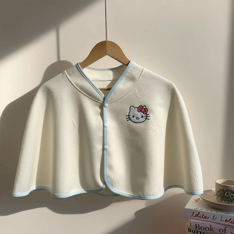 Motinystės apsiaudas žindymui, capės stiliaus, oro pluošto medžiaga, ilgos rankovės, 100% poliesteris, vidutinio svorio 161–180 g/m²