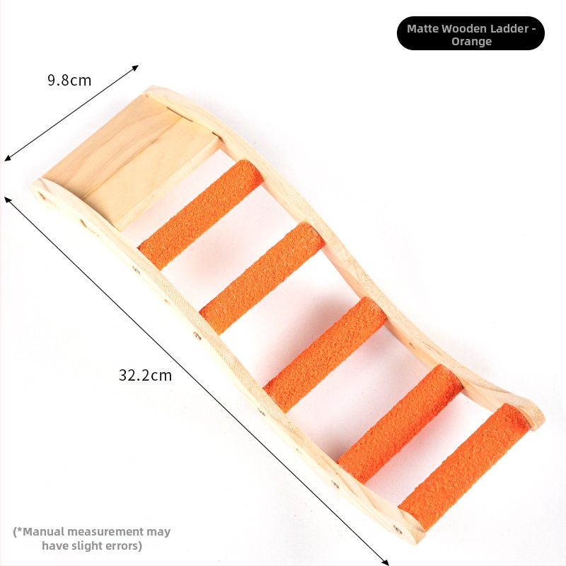 Medinė paukščių žaislinė kopėčios nagų ir snapų šlifavimui, interaktyvi kabanti kopėčios su sūpynėmis, Chengxi prekės ženklas, tinka įvairioms paukščių rūšims