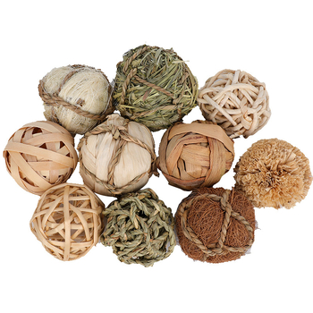 Žaislas mažiems naminiams gyvūnėliams: vandens žolės kamuoliukas — Bin Li, kramymui atsparus dantų žaislas