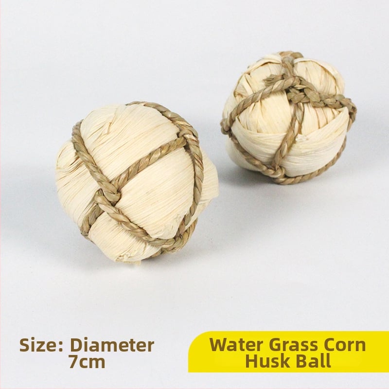 Žaislas mažiems naminiams gyvūnėliams: vandens žolės kamuoliukas — Bin Li, kramymui atsparus dantų žaislas