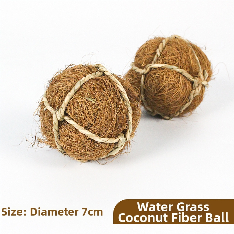 Žaislas mažiems naminiams gyvūnėliams: vandens žolės kamuoliukas — Bin Li, kramymui atsparus dantų žaislas