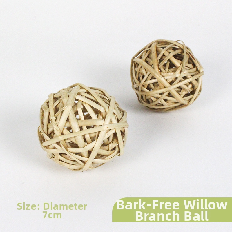 Žaislas mažiems naminiams gyvūnėliams: vandens žolės kamuoliukas — Bin Li, kramymui atsparus dantų žaislas