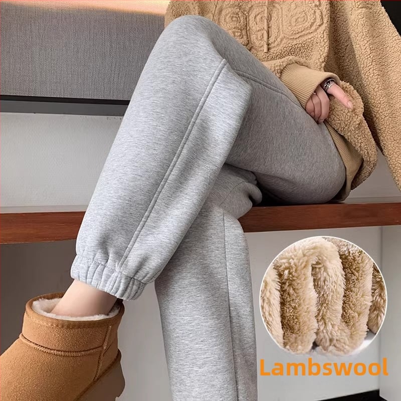 Moteriški flisiniai sportiniai kelnes žiemai, aukštas liemuo, storas audinys, medvilnės 70–80% ir poliesterio <30% mišinio