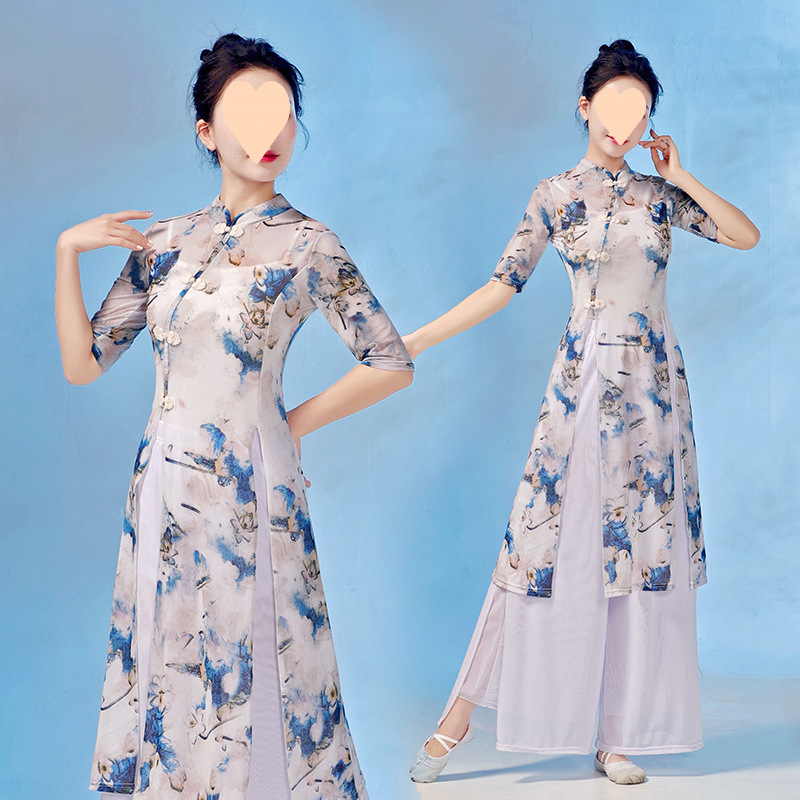 Scenos šokių kostiumas - modalinis audinys - Prekės ženklas: Norns girl - be apykaklės - 2025 m. rudens išleidimas