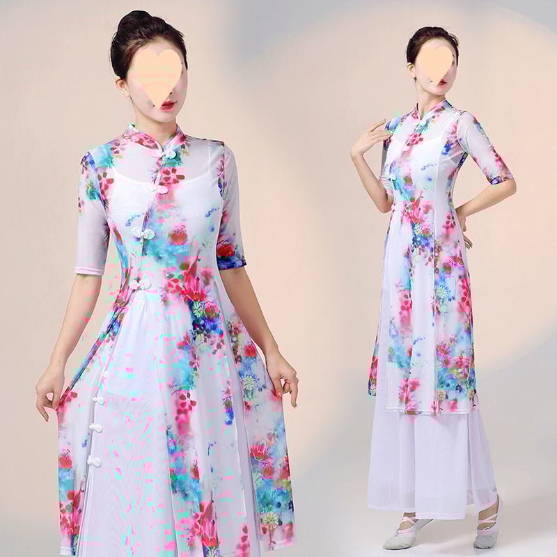 Scenos šokių kostiumas - modalinis audinys - Prekės ženklas: Norns girl - be apykaklės - 2025 m. rudens išleidimas