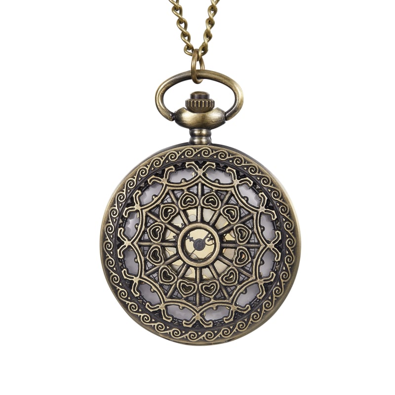 Retro velosipēdu kvarts kabatas pulkstenis ar kulonu, korpuss sakausējuma, 20 m ūdensizturība, parasts stikls