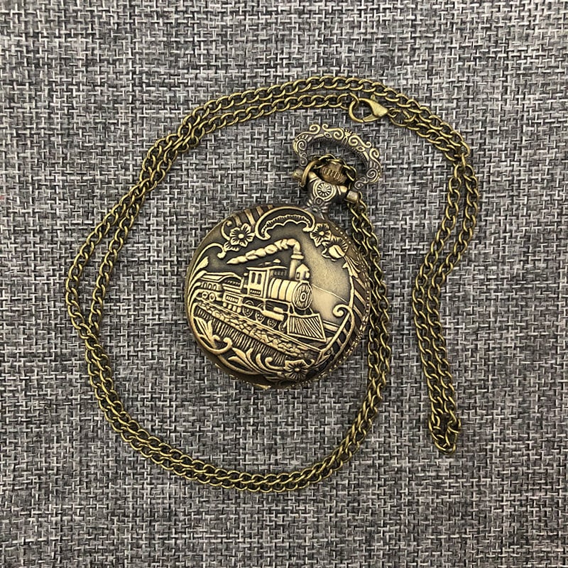 Kabatas pulkstenis ar atveramu vāciņu, retro stilā, kvarta mehānisms, sakausējuma korpuss, kulona dizains, skolēniem un bērniem