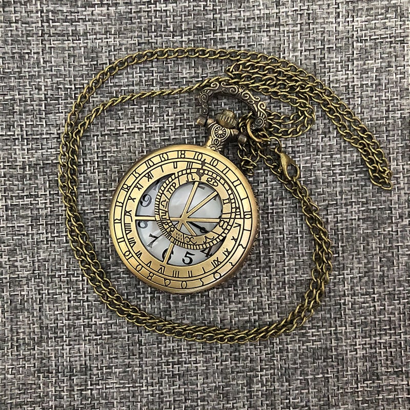 Kabatas pulkstenis ar atveramu vāciņu, retro stilā, kvarta mehānisms, sakausējuma korpuss, kulona dizains, skolēniem un bērniem