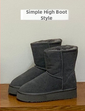 Moteriški odiniai sniego batai su storesne padu, vilnos-kašmyro vidinė danga, gilus įėjimas, žemas siluetas