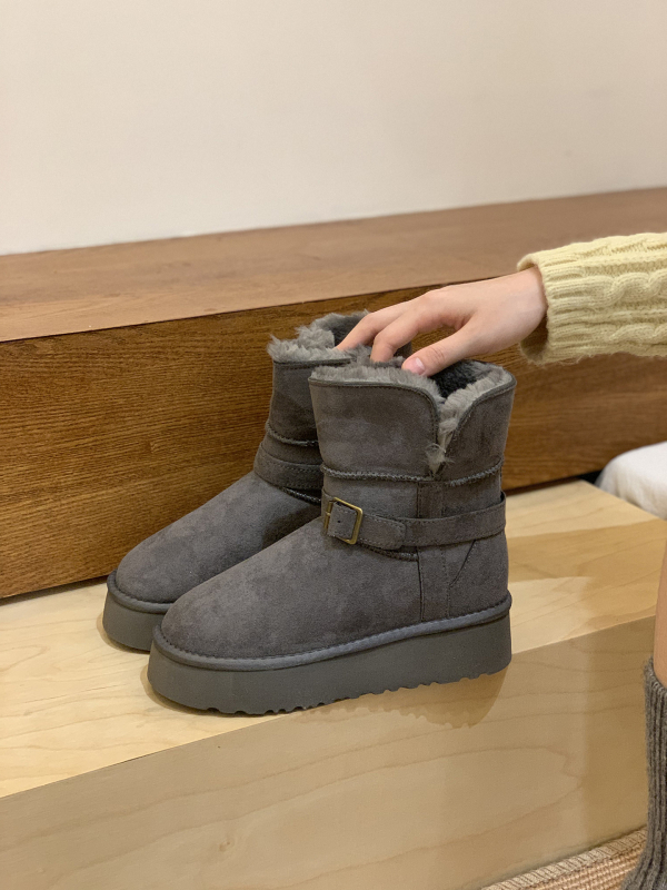 Moteriški odiniai sniego batai su storesne padu, vilnos-kašmyro vidinė danga, gilus įėjimas, žemas siluetas