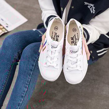 Pantofi din canvas, model în carouri, talpă vulcanizată din cauciuc, unisex, rezistenți la uzură