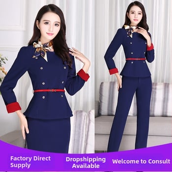 Profesionalus moterų kelnių kostiumas – dviejų dalių komplektas rudens-žiemos. Metai/sezonas: Summer 2023; Audinys: poliesterio pluoštas; Pagrindinė medžiaga: ožkos oda; Rankovės: trečdalio ilgio; Sijono ilgis: vidutinio ilgio.