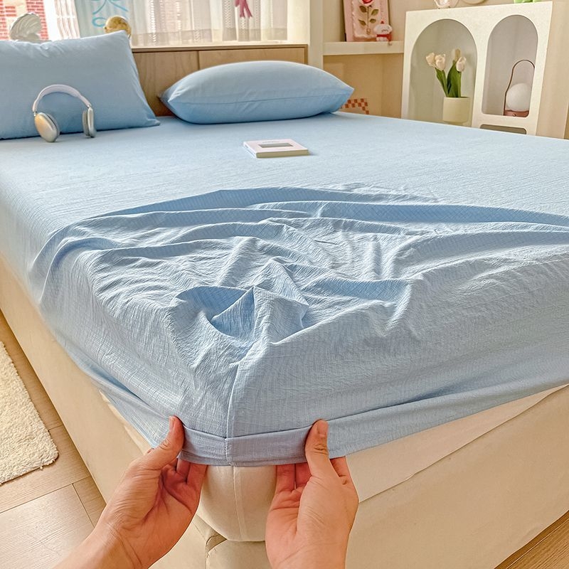 Set posteljine od dvostruko guste gaze – tri komada, od ice silk, twill tkanina, bojenje vlaknima, ekološki prihvatljivo bojanje, prugasti uzorak, hotelski stil