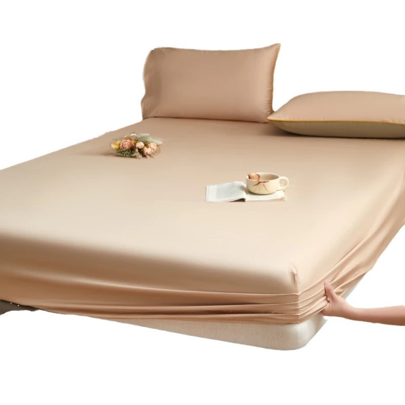 Trodjelni set od 100% pamuka: elastični plahtica, jastučnice i prekrivač; Twill tkanina, reaktivno bojanje, 500–800 g