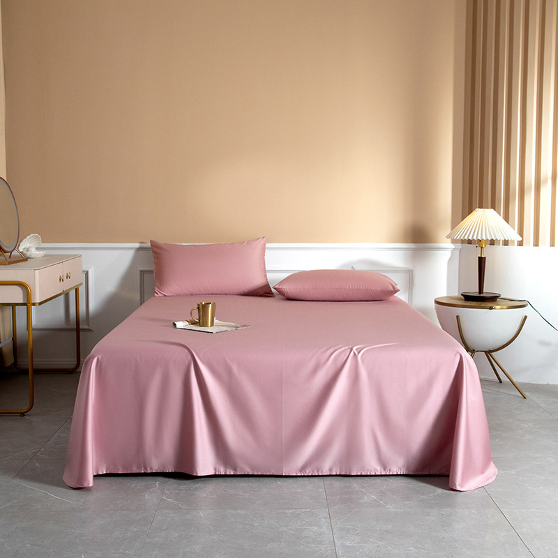 Satenski pamučni list za krevet 100S, Xinjiang duga vlakna pamuka, siguran za majke i bebe, lagani luksuz, minimalistički dizajn s zaobljenim kutovima, 180x200-220 cm
