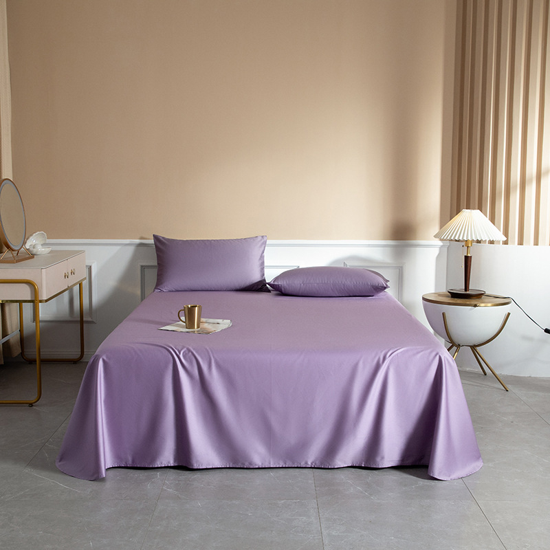 Satenski pamučni list za krevet 100S, Xinjiang duga vlakna pamuka, siguran za majke i bebe, lagani luksuz, minimalistički dizajn s zaobljenim kutovima, 180x200-220 cm
