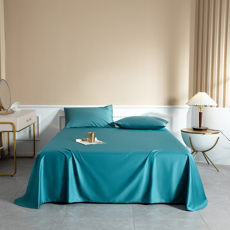 Satenski pamučni list za krevet 100S, Xinjiang duga vlakna pamuka, siguran za majke i bebe, lagani luksuz, minimalistički dizajn s zaobljenim kutovima, 180x200-220 cm