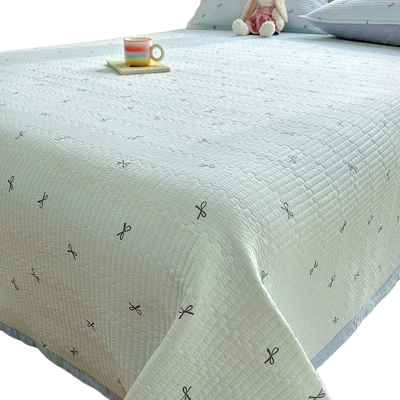 Trodjelni set pokrivača za krevet, dvostrani, za tatami madrac, prugasti, twill, poliester