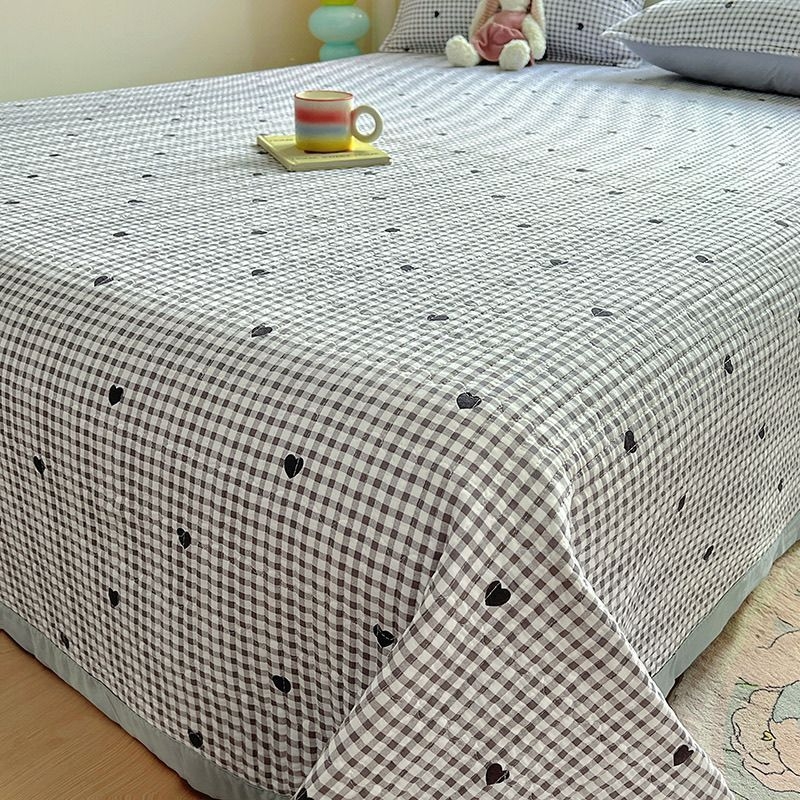 Trodjelni set pokrivača za krevet, dvostrani, za tatami madrac, prugasti, twill, poliester