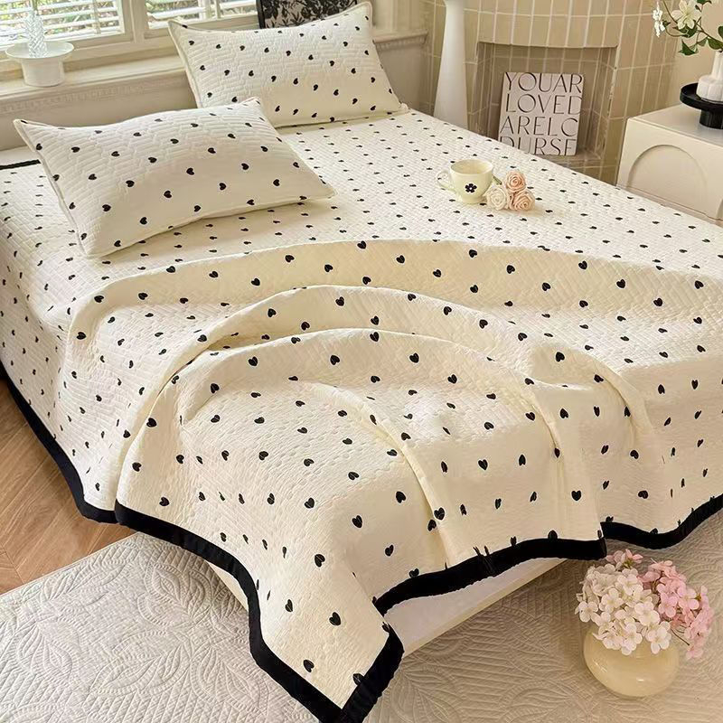 Trodjelni set pokrivača za krevet, dvostrani, za tatami madrac, prugasti, twill, poliester