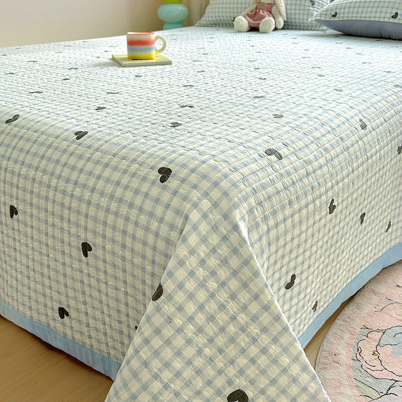 Trodjelni set pokrivača za krevet, dvostrani, za tatami madrac, prugasti, twill, poliester