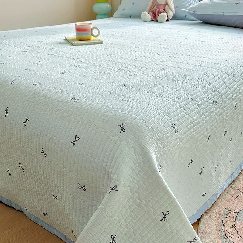 Trodjelni set pokrivača za krevet, dvostrani, za tatami madrac, prugasti, twill, poliester