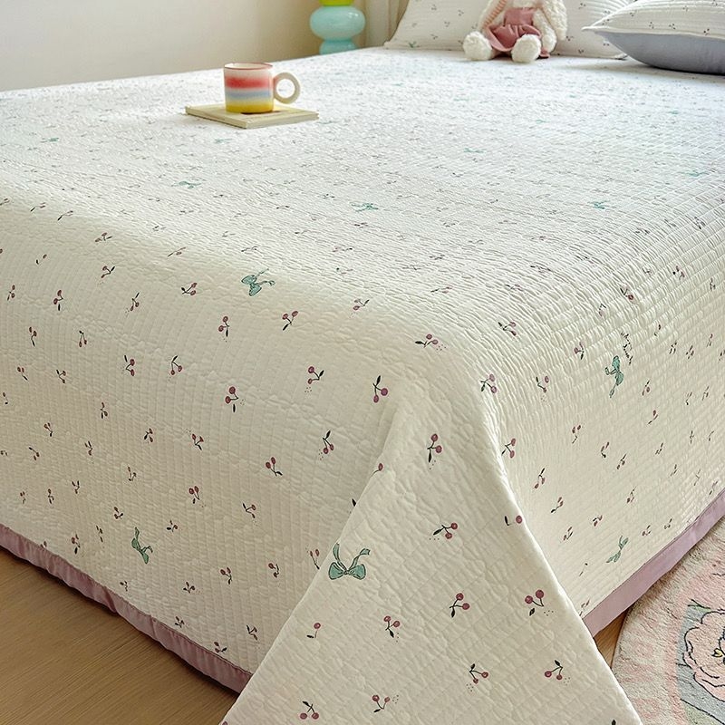 Trodjelni set pokrivača za krevet, dvostrani, za tatami madrac, prugasti, twill, poliester