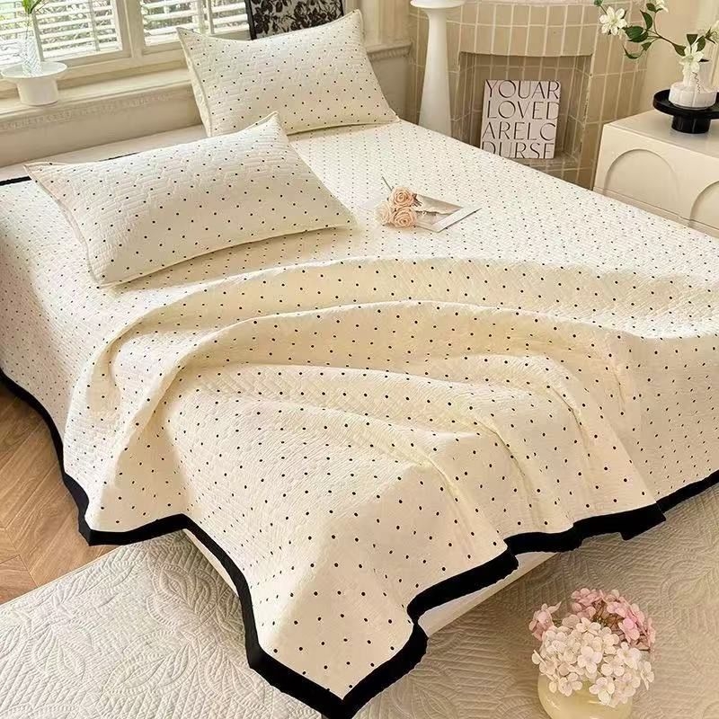 Trodjelni set pokrivača za krevet, dvostrani, za tatami madrac, prugasti, twill, poliester