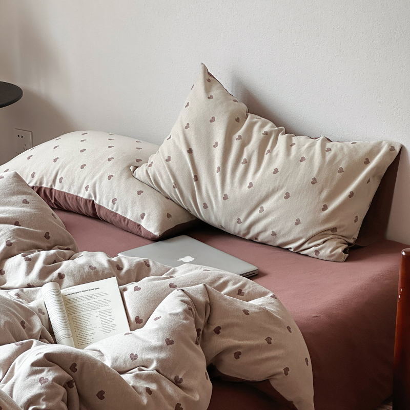 Solid Type — Četverodijelni set od pletenog pamuka jacquarda, ultra mekana jersey pamuk, Instagram stil, posteljina za majke i bebe, jesen-zima