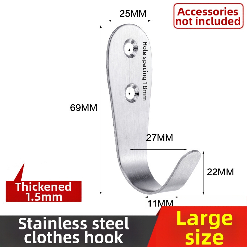 Pakaramais apģērbam, izturīgs nerūsējošā tērauda, vienkāršs āķis, modelis 1179, virsmas apdare ar vadu vilkšanu, piemērots vannas istabai