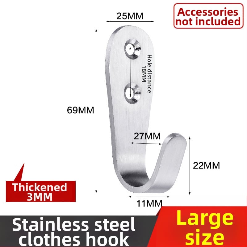 Pakaramais apģērbam, izturīgs nerūsējošā tērauda, vienkāršs āķis, modelis 1179, virsmas apdare ar vadu vilkšanu, piemērots vannas istabai