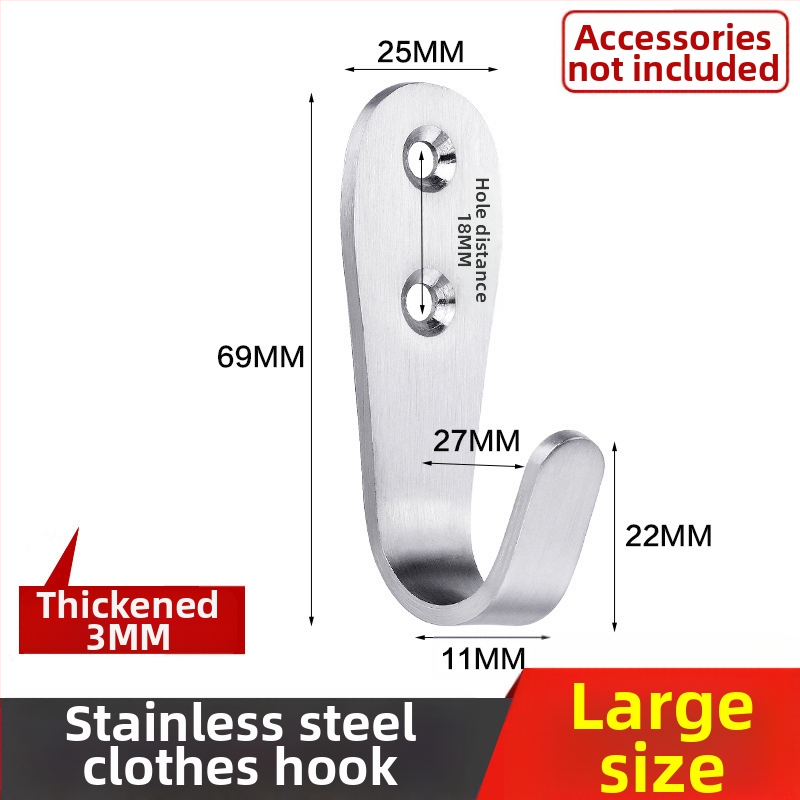 Pakaramais apģērbam, izturīgs nerūsējošā tērauda, vienkāršs āķis, modelis 1179, virsmas apdare ar vadu vilkšanu, piemērots vannas istabai