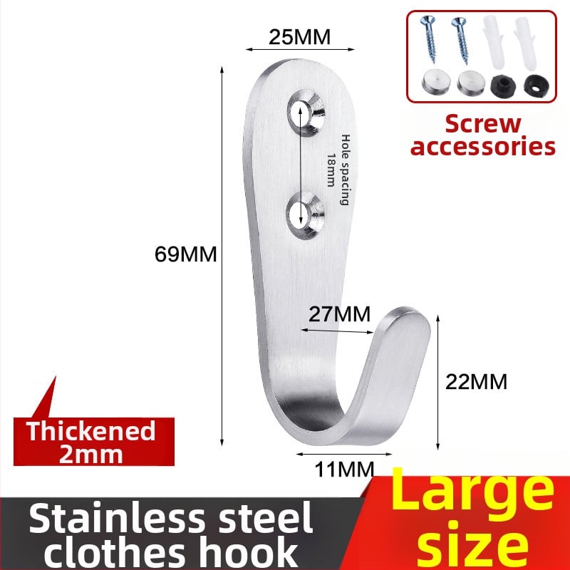 Pakaramais apģērbam, izturīgs nerūsējošā tērauda, vienkāršs āķis, modelis 1179, virsmas apdare ar vadu vilkšanu, piemērots vannas istabai