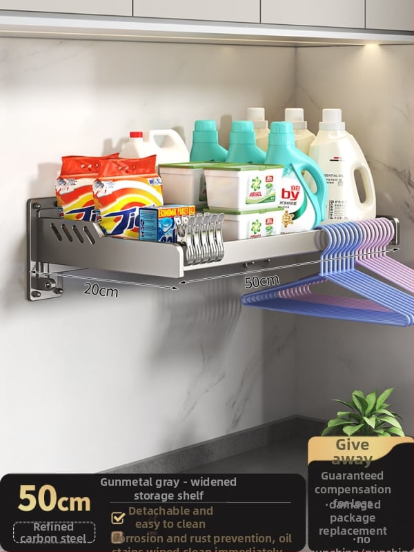 Veļas mašīnas uzglabāšanas plaukts, vienlīmeņa, 10 kg slodze, moderns minimālisma stils, jauns 2024. modelis