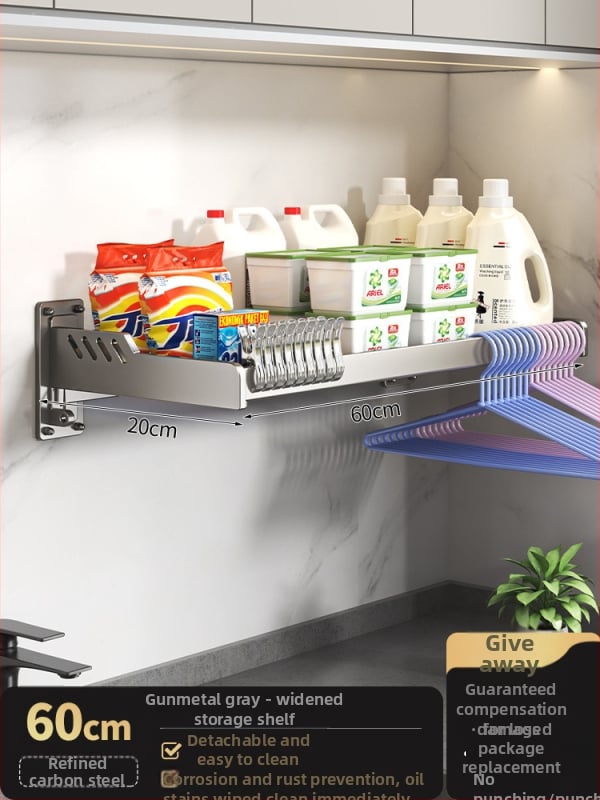 Veļas mašīnas uzglabāšanas plaukts, vienlīmeņa, 10 kg slodze, moderns minimālisma stils, jauns 2024. modelis