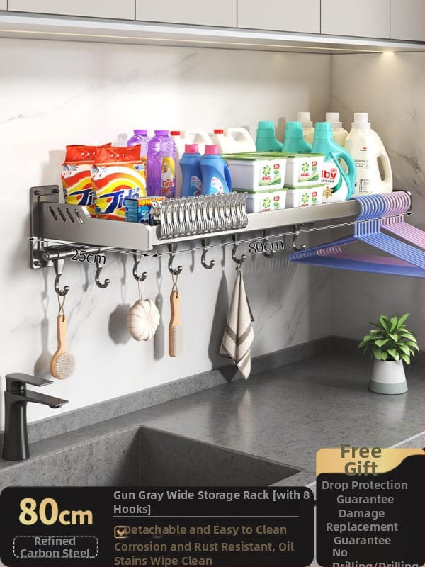 Veļas mašīnas uzglabāšanas plaukts, vienlīmeņa, 10 kg slodze, moderns minimālisma stils, jauns 2024. modelis