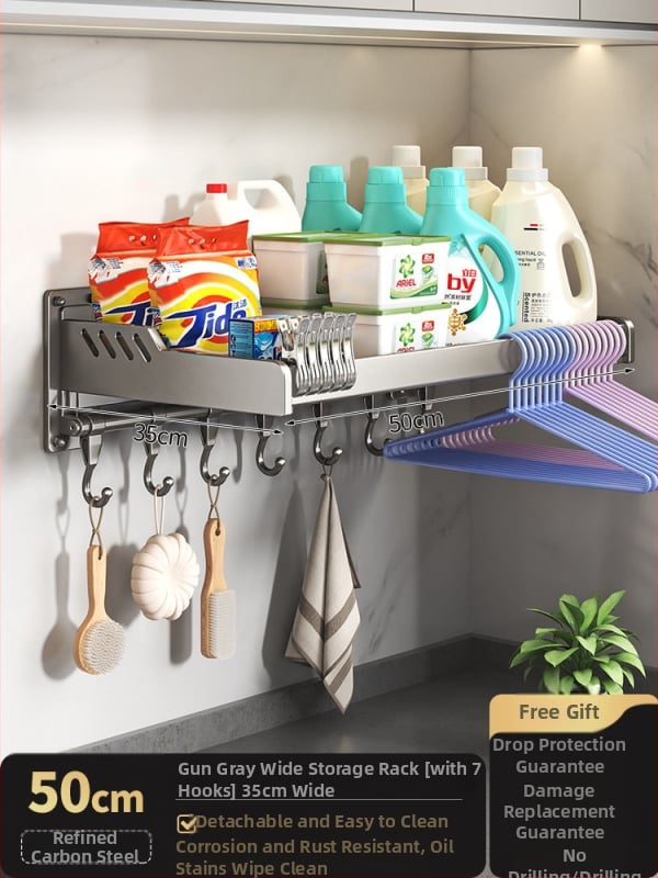 Veļas mašīnas uzglabāšanas plaukts, vienlīmeņa, 10 kg slodze, moderns minimālisma stils, jauns 2024. modelis