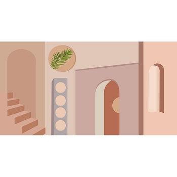 Sienas tapete ar ģeometrisku rakstu, daudzslāņaina, zīda materiāls, ūdensizturīgs, premium klases