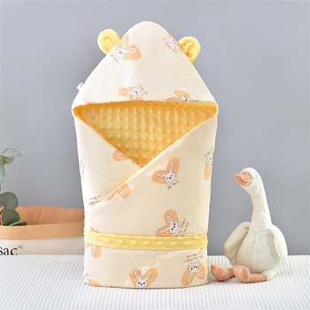 Deka za grljenje za novorođenče, od 100% pamuka, punjenje poliester-pamuk, uzorak životinja.