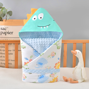 Deka za grljenje za novorođenče, od 100% pamuka, punjenje poliester-pamuk, uzorak životinja.