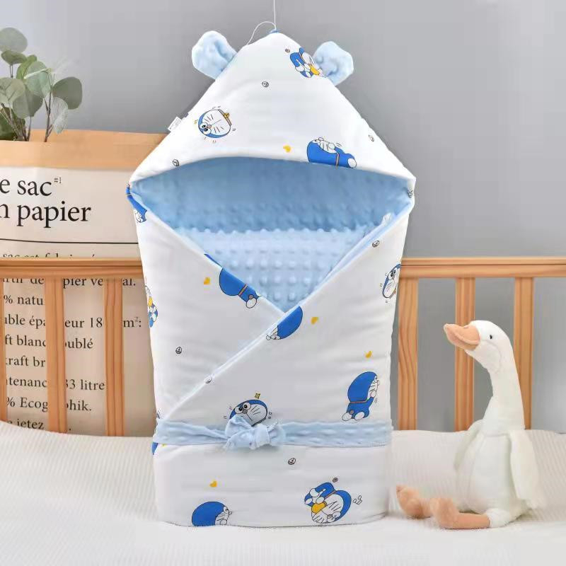 Deka za grljenje za novorođenče, od 100% pamuka, punjenje poliester-pamuk, uzorak životinja.