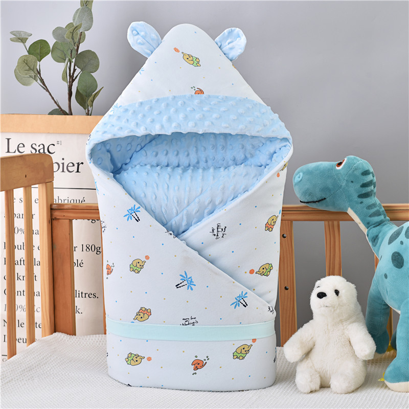 Deka za grljenje za novorođenče, od 100% pamuka, punjenje poliester-pamuk, uzorak životinja.