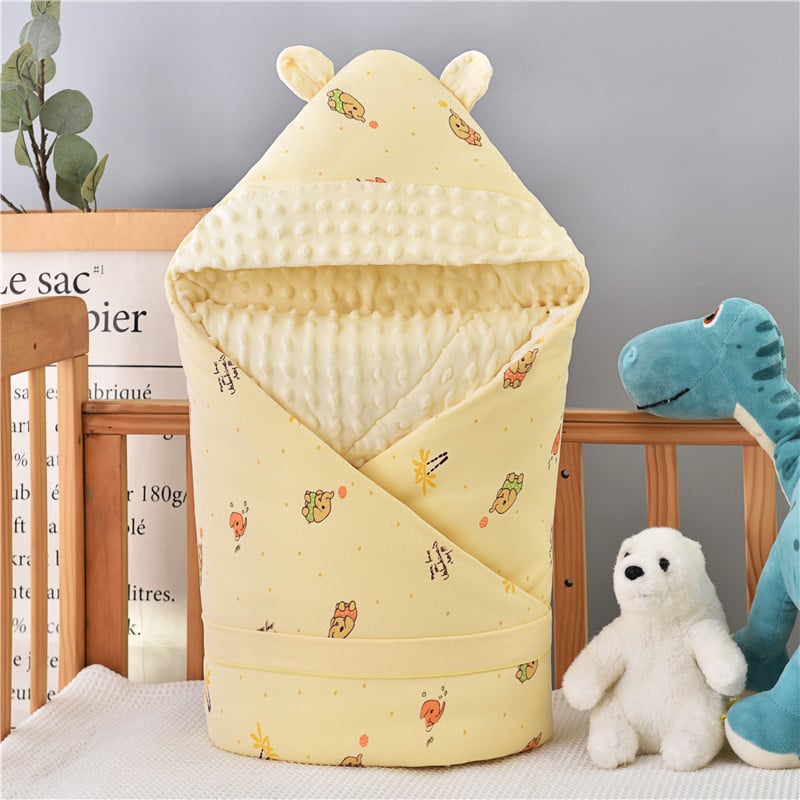 Deka za grljenje za novorođenče, od 100% pamuka, punjenje poliester-pamuk, uzorak životinja.