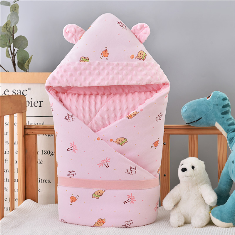 Deka za grljenje za novorođenče, od 100% pamuka, punjenje poliester-pamuk, uzorak životinja.