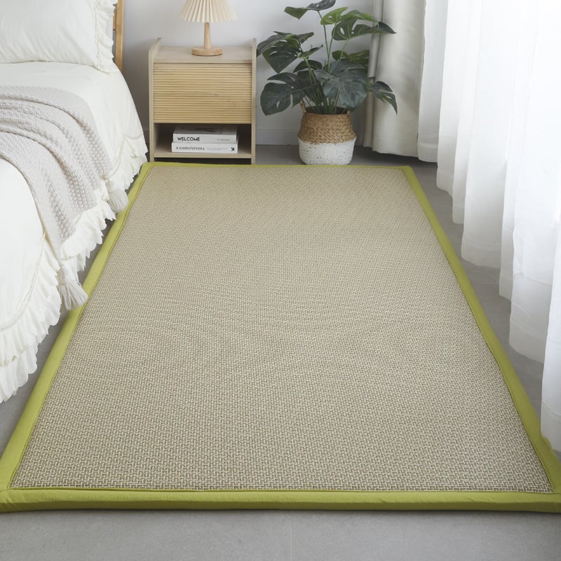 Tatami stil prostirka od slame, kvadratnog oblika, prugastog uzorka, ručno pletena, čišćenje brisanjem; pogodna za radnu sobu, balkon i ostale prostore