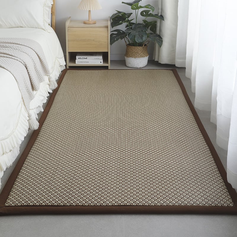 Tatami stil prostirka od slame, kvadratnog oblika, prugastog uzorka, ručno pletena, čišćenje brisanjem; pogodna za radnu sobu, balkon i ostale prostore