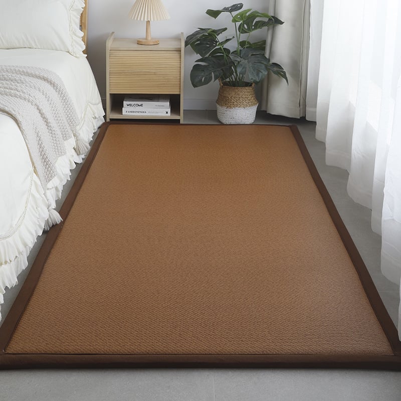 Tatami stil prostirka od slame, kvadratnog oblika, prugastog uzorka, ručno pletena, čišćenje brisanjem; pogodna za radnu sobu, balkon i ostale prostore
